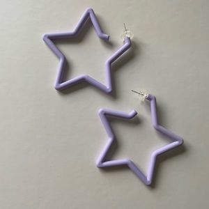 Purple Star Earrings
